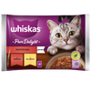 WHISKAS Adult Saszetki 4 x 85g Soczyste Kąski Mokra Karma Dla Dorosłego Kota w Galaretce Kawałki z Wołowiną i z Kurczakiem