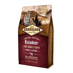 CARNILOVE CAT REINDEER ENERGY&OUTDOOR 2KG - sucha karma dla aktywnych kotów, z reniferem