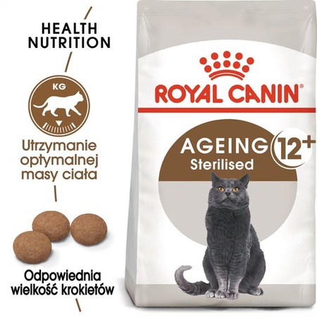 Royal Canin Ageing Sterilised +12 Senior 4kg Karma Sucha Dla Kotów Dojrzałych Sterylizowanych Powyżej 12 Roku Życia