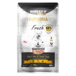 Biofeed Euphoria Fresh Turkey 500g Sucha Monoproteinowa Karma Dla Dorosłych Psów Miniaturowych I Małych Ras Ze Świeżym Indykiem