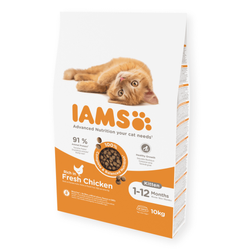 Sucha Karma Iams for Vitality W Granulkach Dla Kociąt Ze Świeżym Kurczakiem 10kg