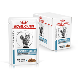 Royal Canin Veterinary Sensitivity Control Chicken 12x85g Mokra Karma Dla Kotów Z Nietolerancją Pokarmową Kurczak Z Ryżem W Sosie