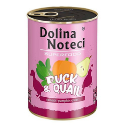 Dolina Noteci Superfood Mokra Karma Dla Psa Kaczka Z Przepiórką 400g