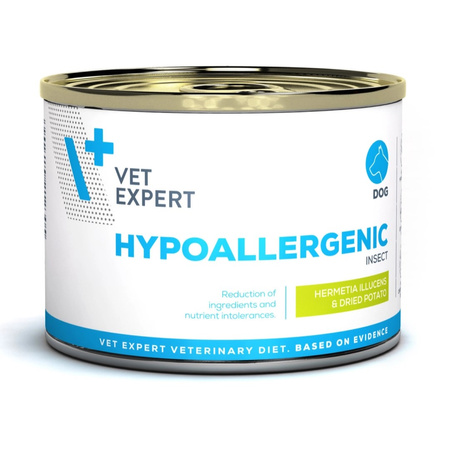 VetExpert Veterinary Diet Hypoallergenic Insect Dog 190g Hipoalergiczna Mokra Karma Weterynaryjna Dla Psa z Owadami
