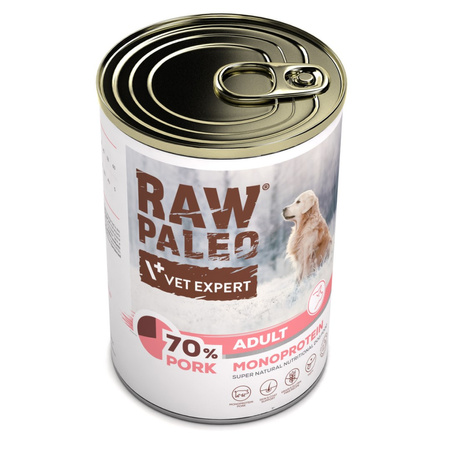 Raw Paleo Adult Monoprotein 400g Mokra Karma Dla Psa z Wieprzowiną