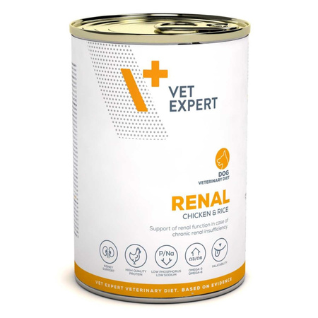 VetExpert Veterinary Diet Renal Dog 400g Mokra Karma Weterynaryjna z Kurczakiem Dla Psa z Niewydolnością Nerek