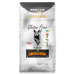 Biofeed Euphoria Gluten Free Indoor 8kg Sucha Karma Dla Kotów Niewychodzących z Indykiem i Gęsią