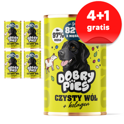 Dobry Pies 5x400g Mix Smaków Karma dla Psa z Kolagenem 4+1 GRATIS