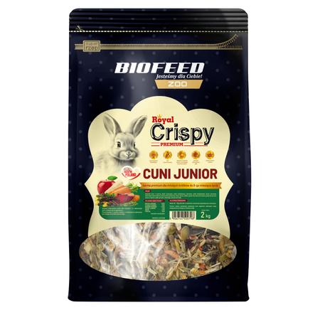 Biofeed Royal Crispy Premium Cuni Junior 2kg Sucha Karma Dla Młodych Królików