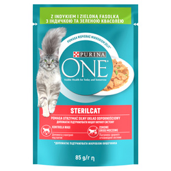 Purina One Sterilcat 85g Mokra Karma Dla Kotów Sterylizowanych Z Indykiem I Zieloną Fasolką