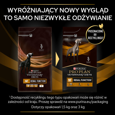 Purina Pro Plan Veterinary Diets NF Renal Function Sucha Karma Dla Psa 3kg Niewydolność Nerek
