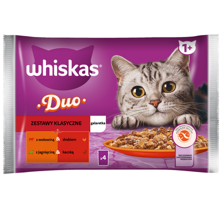 Whiskas Adult 13x340g Zestawy Klasyczne Mokra Karma Dla Dorosłych Kotów 2 Smaki W Galaretce