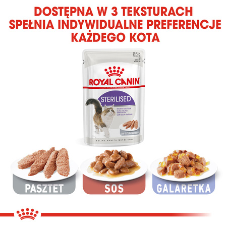 Mokra Karma Dla Kotów Sterylizowanych Royal Canin FHN Sterilised W Sosie 12x85g
