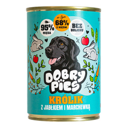 Dobry Pies 400g Mokra Karma Dla Dorosłych Psów Wszystkich Ras Z Królikiem Jabłkiem I Marchewką