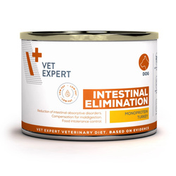 VetExpert Veterinary Diet Intestinal Elimination Low Fat 200g Mokra Karma Weterynaryjna Dla Psów z Zaburzeniami Trawiennymi