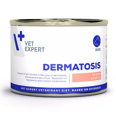 VetExpert Veterinary Diet Dermatosis Salmon & Potato 200g Mokra Karma Weterynaryjna Dla Psów z Zaburzeniami Dermatologicznymi