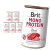 Brit Mono Protein 6x400g Mokra Karma dla Psów Wołowina 