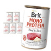 Brit Mono Protein 6x400g Mokra Karma dla Psów Wołowina z Ryżem Puszka