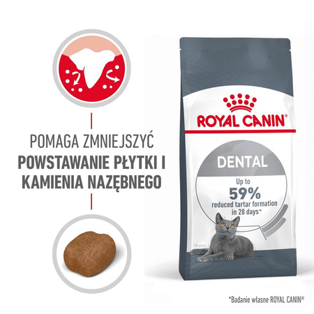 Royal Canin Dental 3,5kg Karma Sucha Dla Kotów Dorosłych Redukująca Odkładanie Kamienia Nazębnego