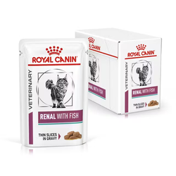 Royal Canin Veterinary Renal 12x85g Mokra Karma Dla Kotów Z Niewydolnością Nerek Zapobiega Powstawaniu Kamieni Ryba W Sosie