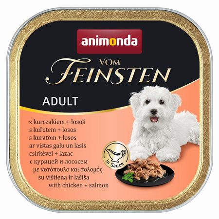 Animonda Vom Feinsten Adult 150g Mokra Karma Dla Psa z Kurczakiem i Łososiem w Sosie