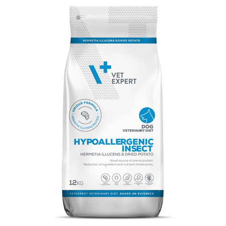 Vet Expert Hypoallergenic Insect Sucha Karma Weterynaryjna Dla Psa Z Owadami 12kg Nietolerancja Pokarmowa