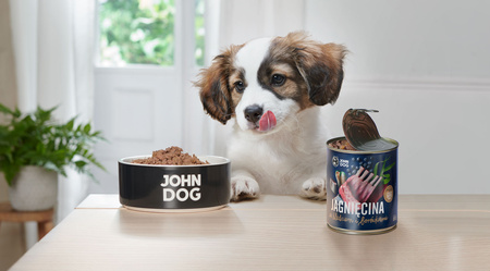 John Dog Berry JUNIOR JAGNIĘCINA I ŚLEDŹ z borówkami 400g Mokra Karma dla szczeniąt, 96% mięsa