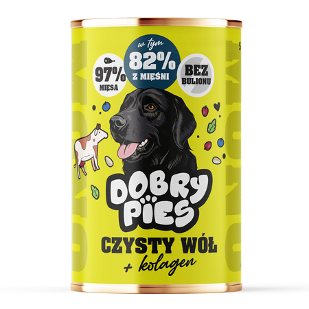 Dobry Pies 5x400g Mix Smaków z Kolagenem Bez Drobiu 4+1 GRATIS