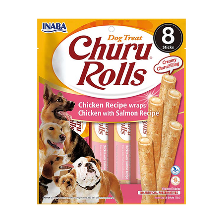 Inaba Dog Churu Rolls Wraps 24x12g Przysmak Dla Psa Mix Smaków