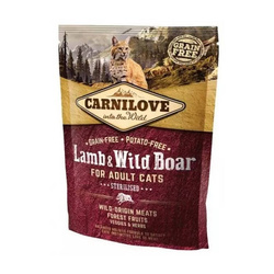 CARNILOVE CAT LAMB&WILD BOAR STERILISED 400G - sucha karma dla kotów po sterylizacji, jagnięcina i dzik