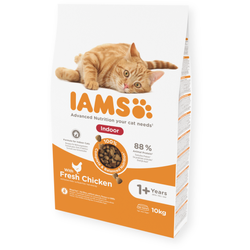 Sucha Karma Iams for Vitality Indoor Dla Dorosłych I Starszych Kotów Niewychodzących Ze Świeżym Kurczakiem 10kg
