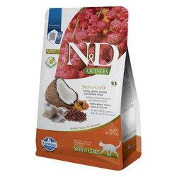 Farmina N&D Cat Quinoa Skin & Coat Herring 300g Sucha Karma ze Śledziem Dla Kota Zdrowa Skóra i Sierść