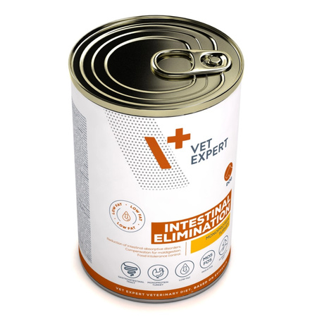 VetExpert Veterinary Diet Intestinal Elimination Low Fat 400g Mokra Karma Weterynaryjna Dla Psów z Zaburzeniami Trawiennymi