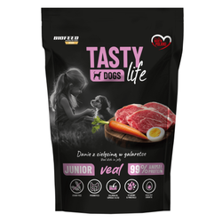Biofeed Tasty Dogs Life Junior z Cielęciną w Galaretce 500g Bezzbożowa Mokra Karma Dla Szczeniąt