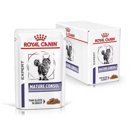 Royal Canin Veterinary Mature Consult 12x85g Mokra Karma W Sosie Dla Dorosłych Kotów Powyżej 7 Roku Życia
