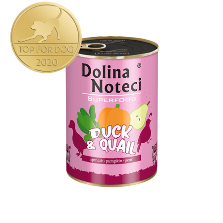 Dolina Noteci Superfood Mokra Karma Dla Psa Kaczka Z Przepiórką 400g