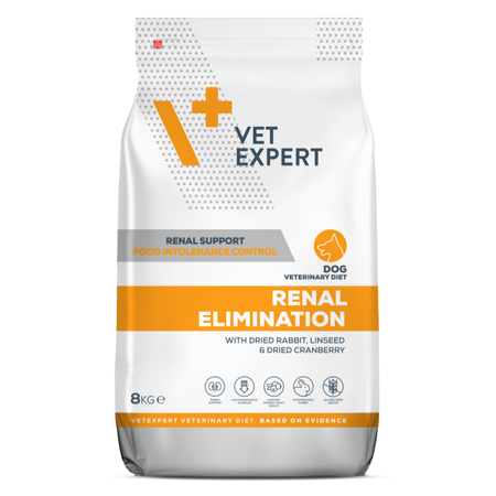 Vet Expert Renal Elimination 8kg Sucha Karma Weterynaryjna Dla Psów z Niewydolnością Nerek Królik z Kaczką
