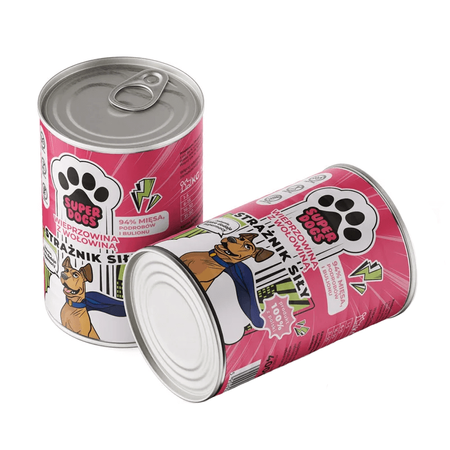 Uniszki Superdogs Strażnik Siły 400g Mokra Karma Dla Psa Wieprzowina Z Wołowiną