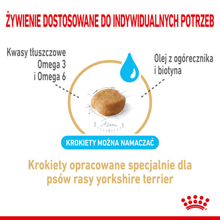 Royal Canin BHN Yorkshire Terrier Adult 8+ 3kg Karma Sucha Dla Dojrzałych Psów Rasy Yorkshire Terrier Powyżej 8 Roku Życia
