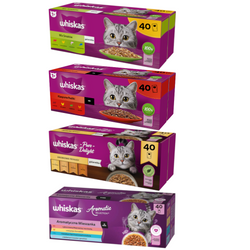 Whiskas Adult 160x85g Mokra Karma Dla Dorosłego Kota Zestaw Smaków W Sosie I W Galaretce
