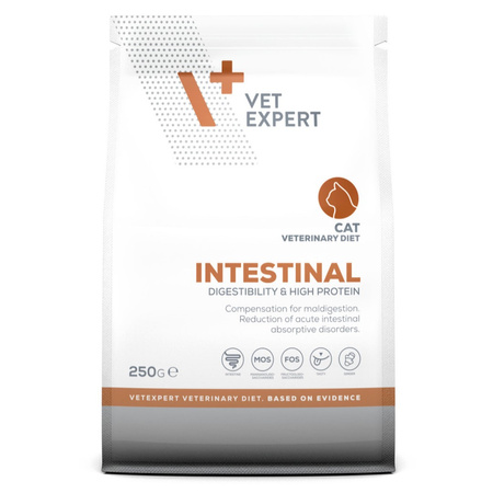 Vet Expert Intestinal Sucha Karma Weterynaryjna z Drobiem 250g Dla Kotów z Zaburzeniami Trawienia i Wchłaniania