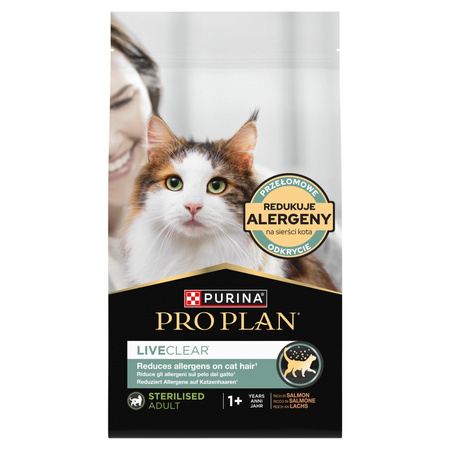 Purina Pro Plan LiveClear Sterilised Adult 1,4kg Sucha Karma z Łososiem Dla Kota Sterylizowanego