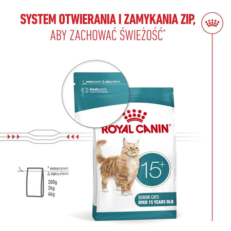 Royal Canin Ageing 15+ Karma Sucha 2kg Dla Kotów Dojrzałych Powyżej 15 Roku Życia