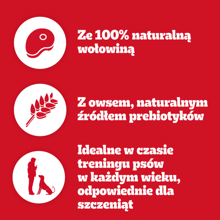 Pedigree Ranchos Cubes z Wołowiną 70g Treserki Przysmak Dla Psa