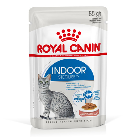 Royal Canin Indoor Sterilised W Sosie 12x85g Karma Mokra W Sosie Dla Kotów Sterylizowanych