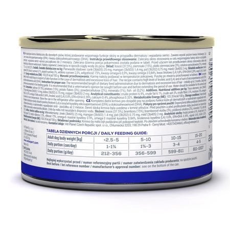 VetExpert Veterinary Diet Dermatosis Salmon & Potato 200g Mokra Karma Weterynaryjna Dla Psów z Zaburzeniami Dermatologicznymi