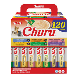 Inaba Cat Churu 120x14g (1680g) Kremowy Przysmak Dla Kota Pasta Mix z Tuńczykiem i Kurczakiem