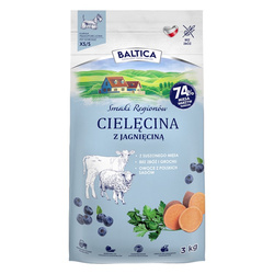 Baltica Adult Cielęcina z Jagnięciną XS/S 3kg Hipoalergiczna Sucha Karma Dla Psów Miniaturowych i Małych Ras