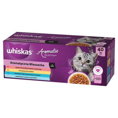 Whiskas Adult 160x85g Mokra Karma Dla Kota Aromatyczna Mieszanka + Mix Smaków