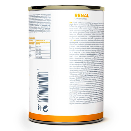 VetExpert Veterinary Diet Renal Dog 400g Mokra Karma Weterynaryjna z Kurczakiem Dla Psa z Niewydolnością Nerek